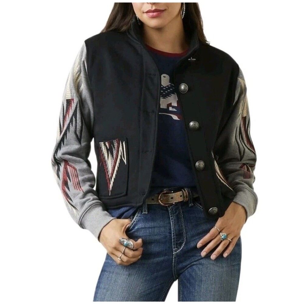 Ariat Chimayo Collection Jacket Womens Sz M Southwestern Embroidered Western